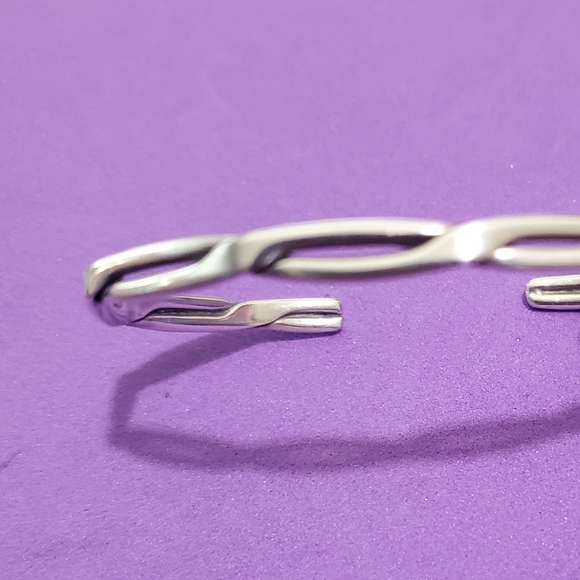 Beautiful Mexico Sterling Silver Cuff Bracelet L - Picture 3 of 5